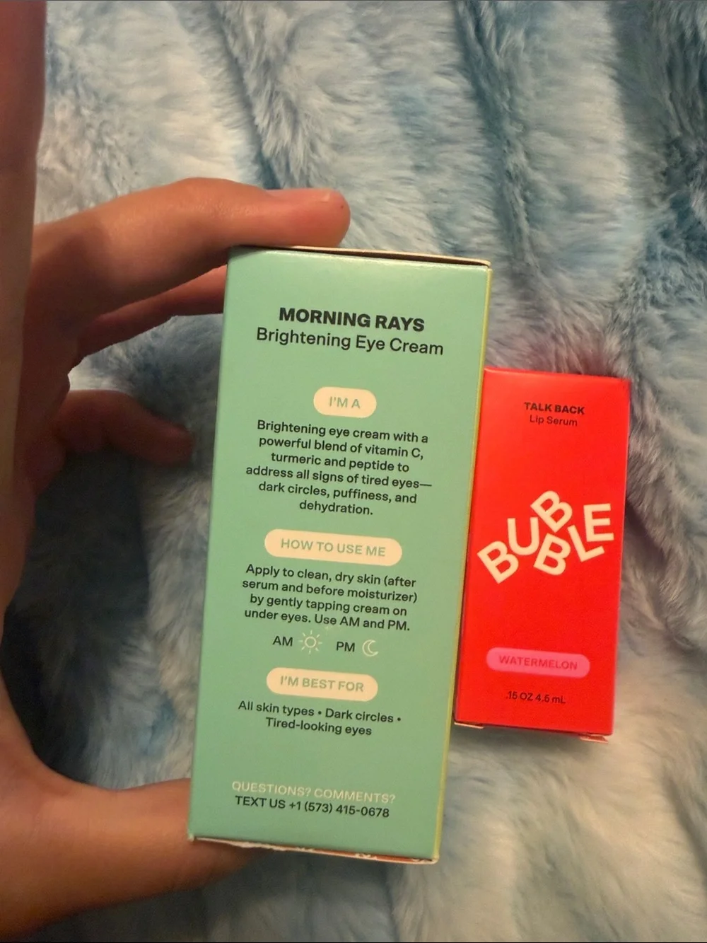 BUBBLE Morning Rays Eye Cream + Talk Back Lip Serum -